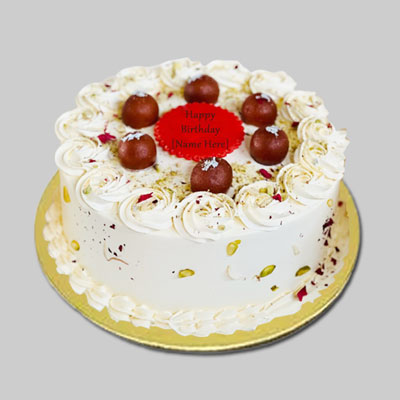 "Round shape Pineapple Gulab Jamun cake - 1kg - Click here to View more details about this Product